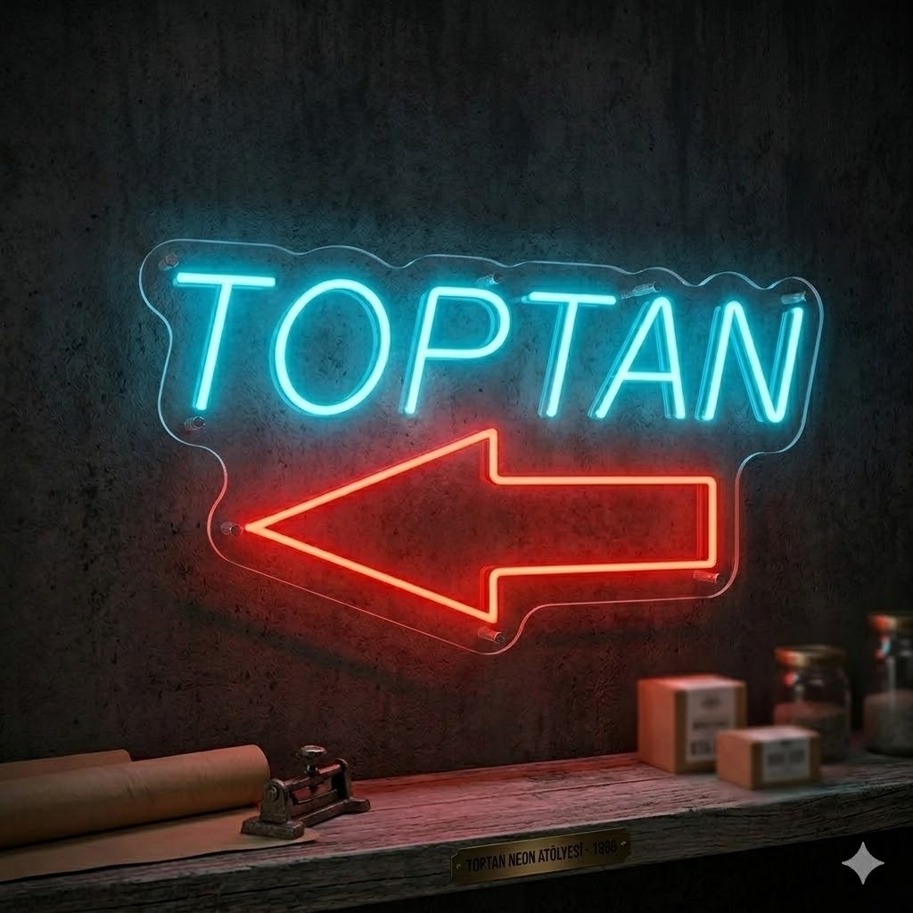 Toptan Yazılı Ok İşaretli Yönlendirme Neon LED Tabela