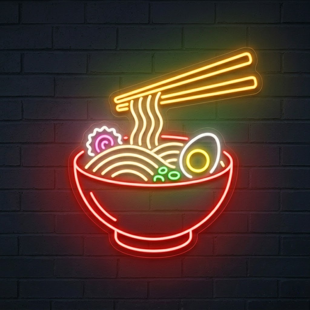 Ramen Kasesi Neon LED Tabela