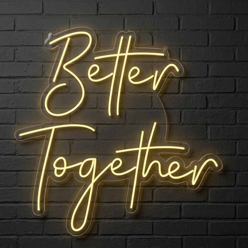 Better Together Alt Alta Tasarım Neon LED Tabela