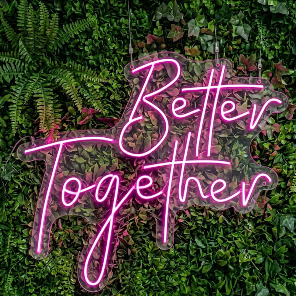 Buz Mavisi Better Together Neon LED Tabela - Modern Dekor