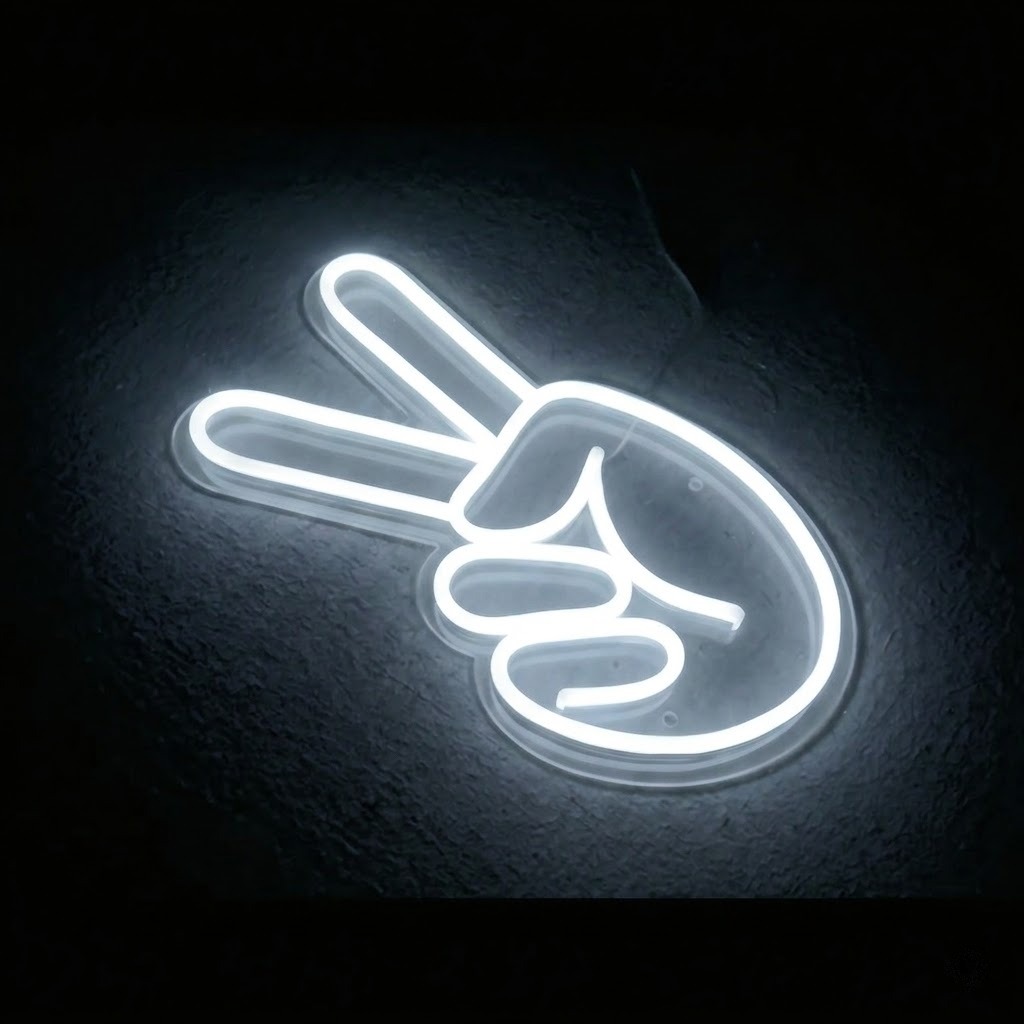 Barış Sembolü Led Neon