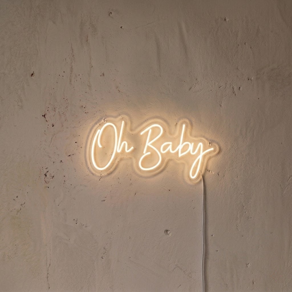 Oh Baby Yazılı Neon LED Tabela - Baby Shower ve Bebek Odası