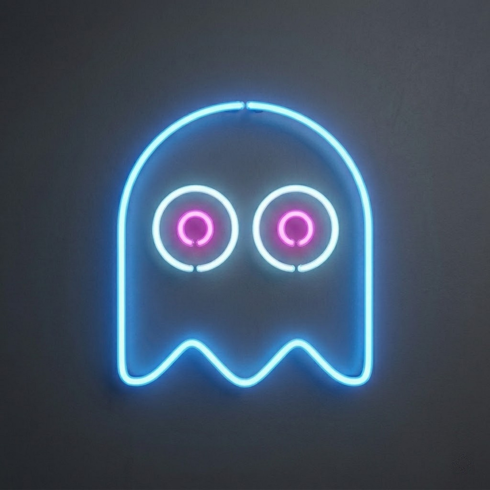 Pac-Man Hayale Neon LED Tabela - Gamer Dekoru