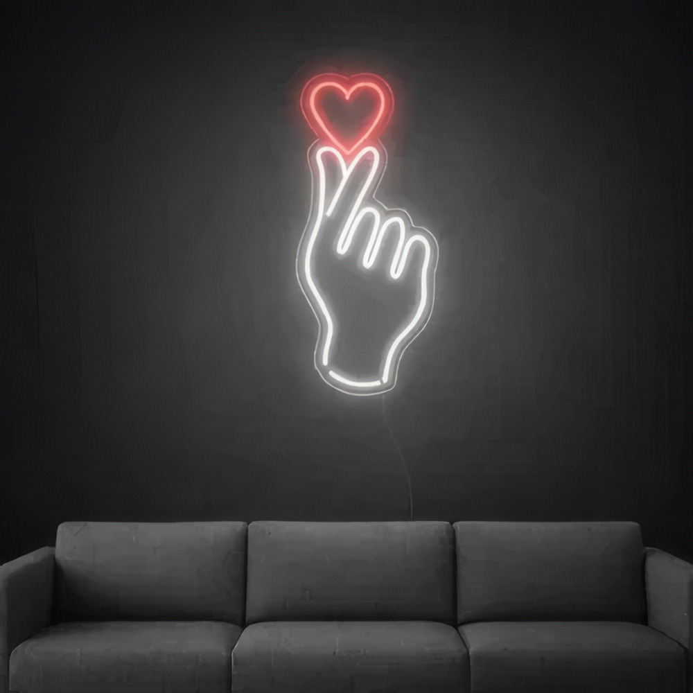 Parmak Kalp Led Neon