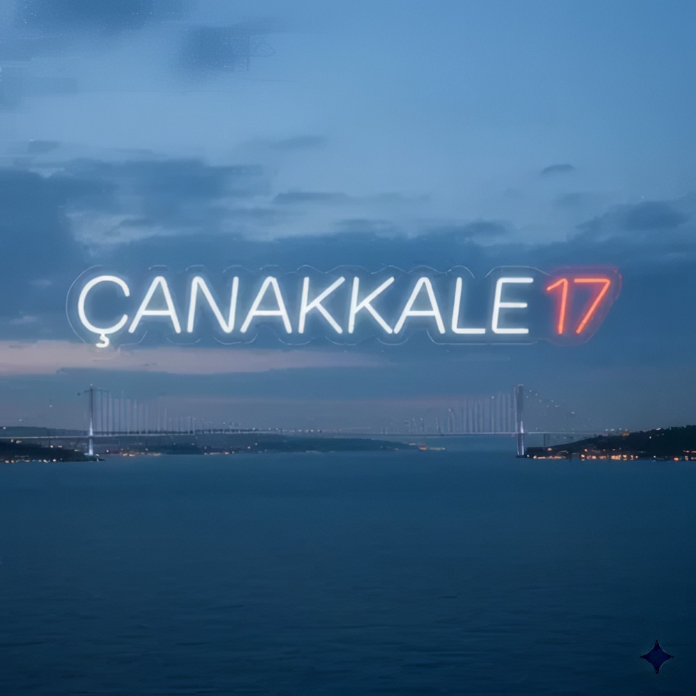 Çanakkale 17 Neon LED Tabela