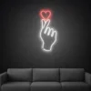 Led Neon Kalp İşareti